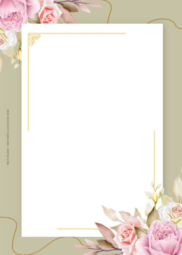 8+ Roses Fusion Floral Gold Wedding Invitation Templates | Download ...