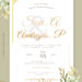 8+ Pinky Fusion Floral Gold Wedding Invitation Templates Title