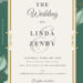 8+ Spring In Green Floral Gold Wedding Invitation Templates Title