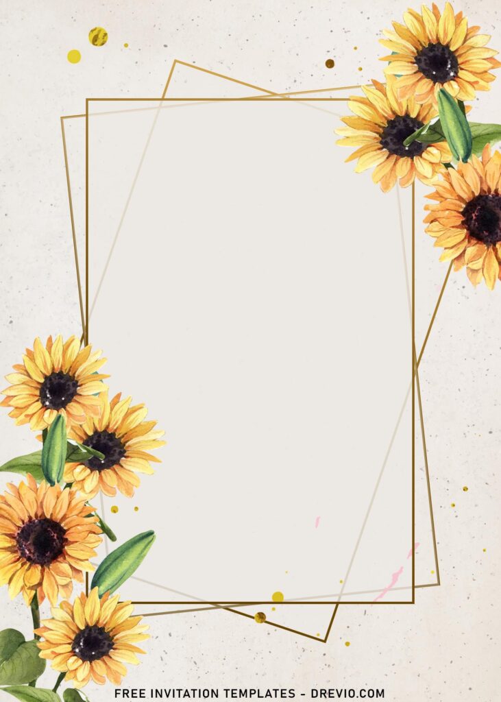 Invitation Template of 8+ Watercolor Bright Sunflower Birthday Invitation Templates 6