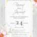 9+ Love On Floral Gold Wedding Invitation Templates Title