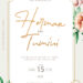 9+ Orange Peonies Floral Gold Wedding Invitation Templates Title