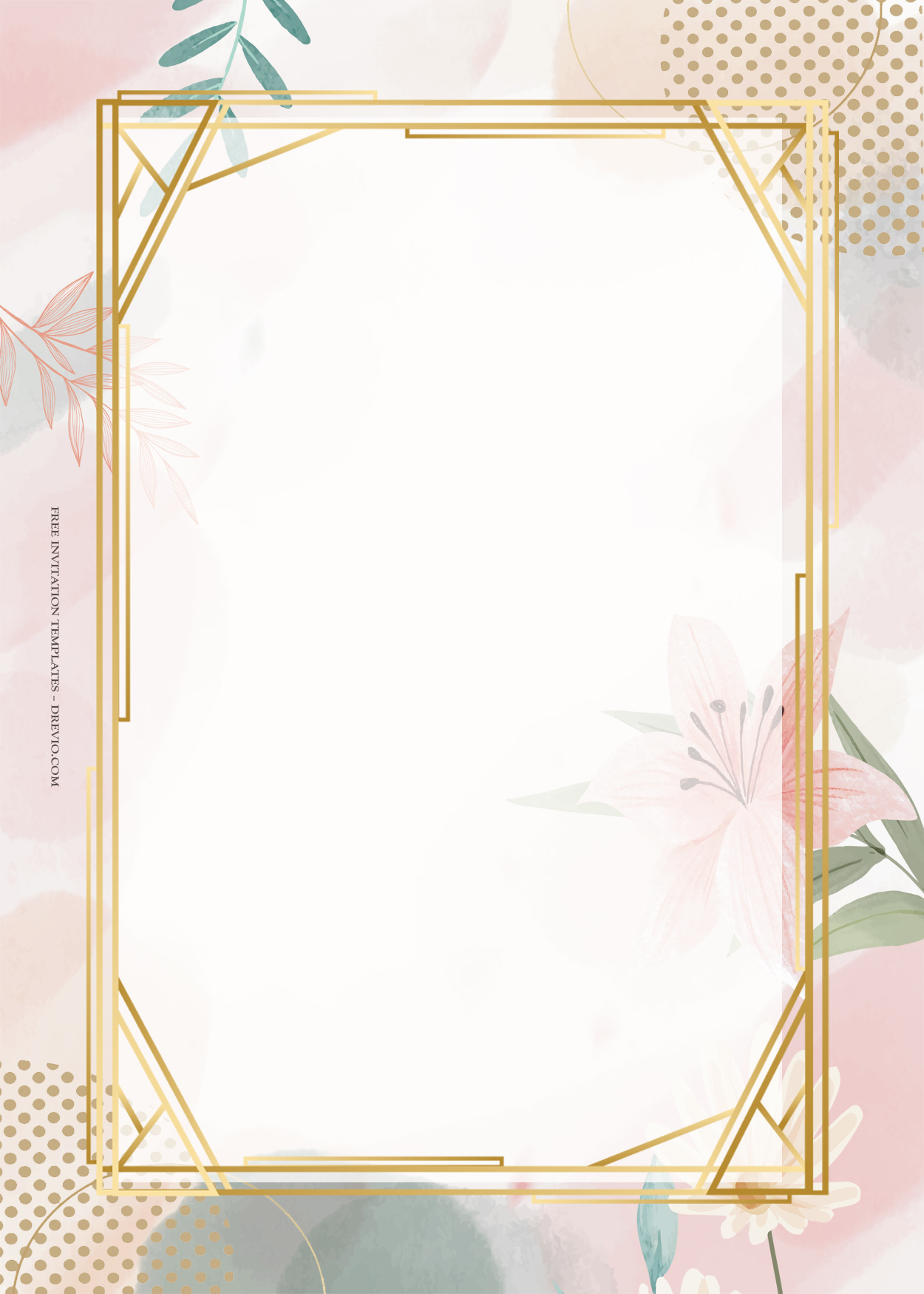 9+ Simple Red Floral Gold Wedding Invitation Templates Eight