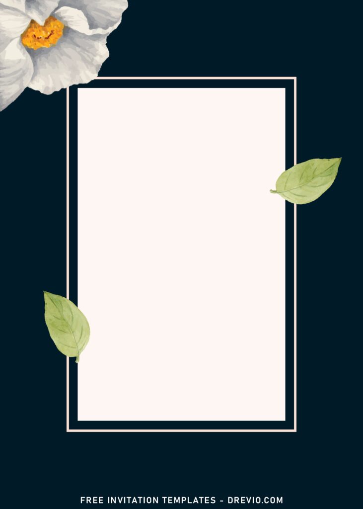 9+ Blossoming White Flowers Invitation Templates For Modern Events with white daisy