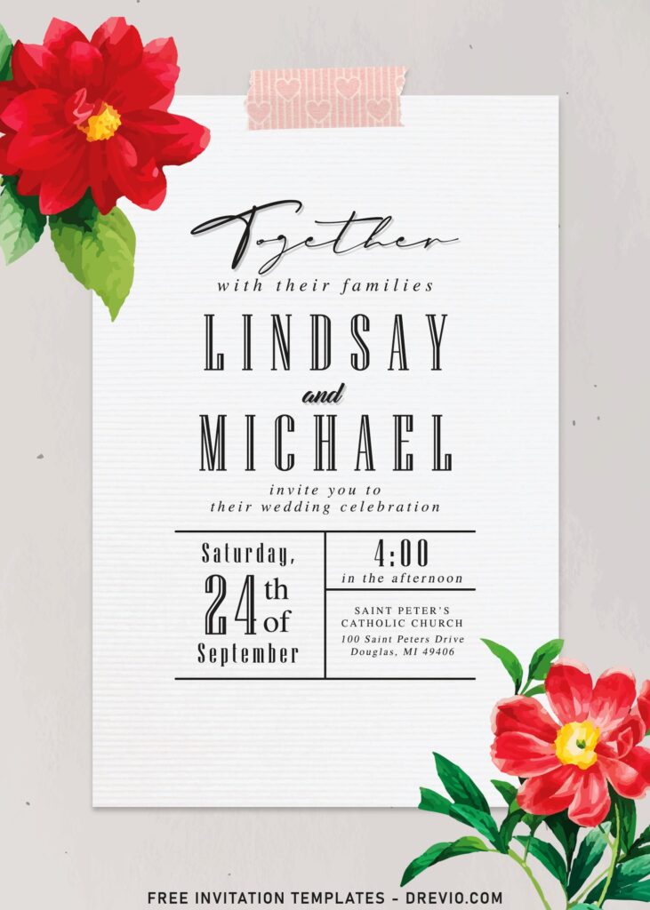 8+ Radiant Floral Invitation Templates For A Stunning Autumn Affair with 