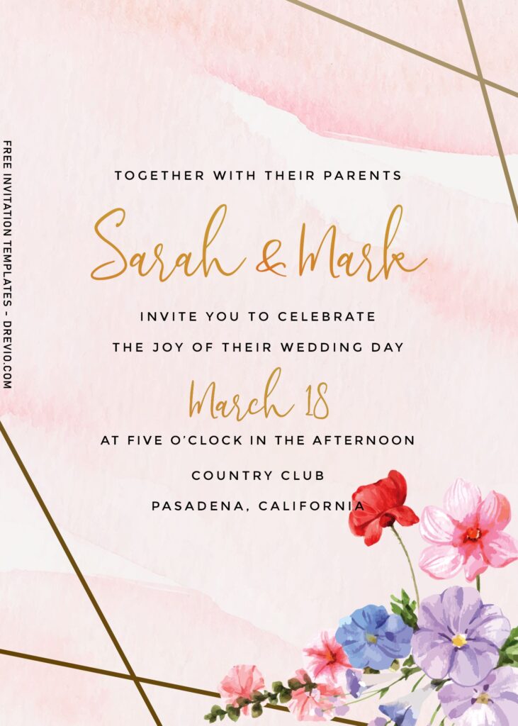 7+ Botanical Boho Floral Vines Wedding Invitation Templates For Modern Couples 