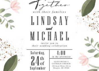 11+ Cascading Eucalyptus And Ivy Wedding Invitation Templates with