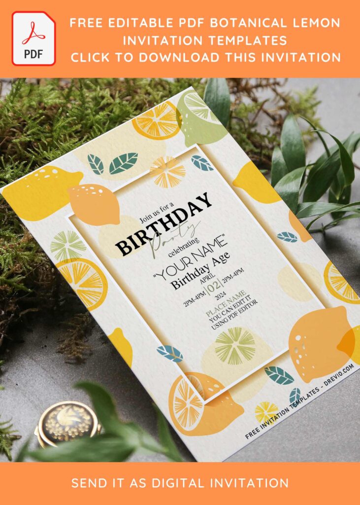 free-editable-pdf-cute-botanical-lemon-birthday-invitation-templates