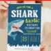 (Free Editable PDF) Cute Shark-Tastic Birthday Invitation Templates with cute wordings