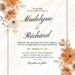 9+ Stunning Marble And Peach Flowers Wedding Invitation Templates