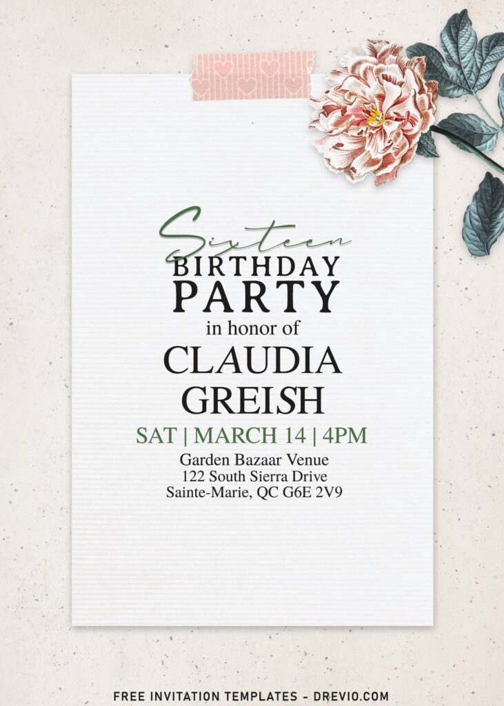 10+ Rustic Garden Flower Invitation Templates For Aesthetically Pleasing Party with rustic background