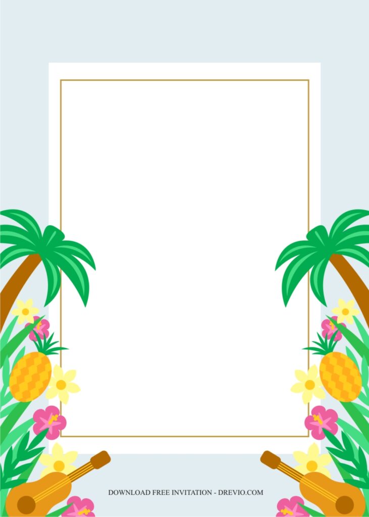 Invitation Template of 101 Guide to Summer Luau Themed Birthday Party Ideas 9