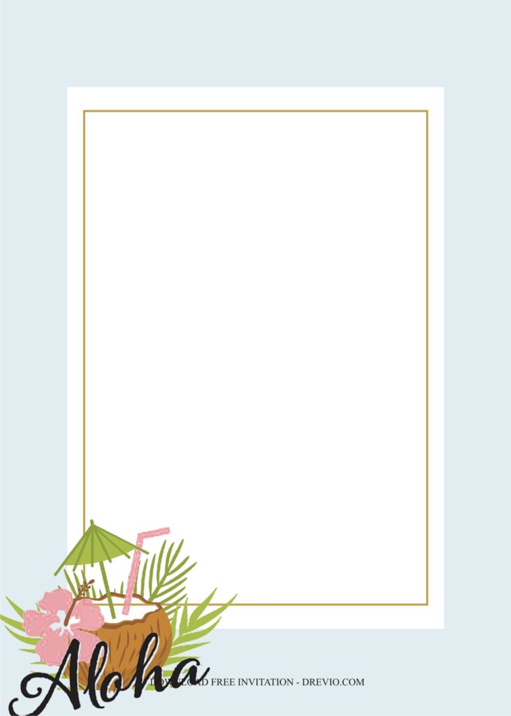 Invitation Template of Hawaiian Luau Party Ideas: Enjoy Your Summer Time 4