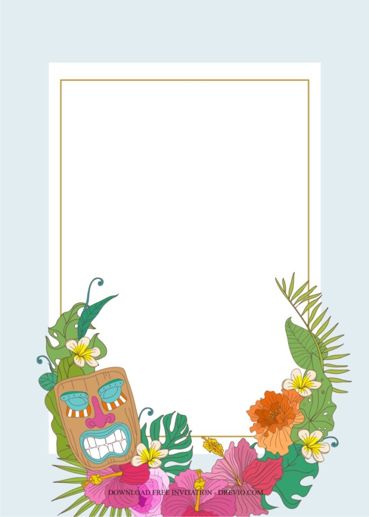 Invitation Template of Hawaiian Luau Party Ideas: Enjoy Your Summer Time 5