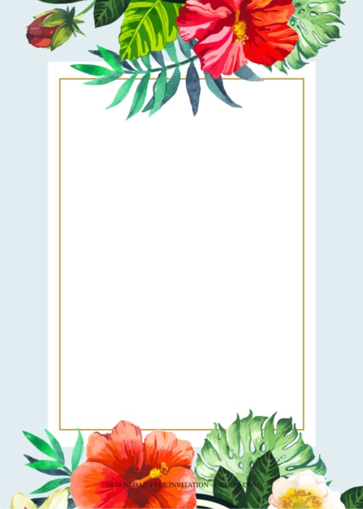 Invitation Template of Hawaiian Luau Party Ideas: Enjoy Your Summer Time 6