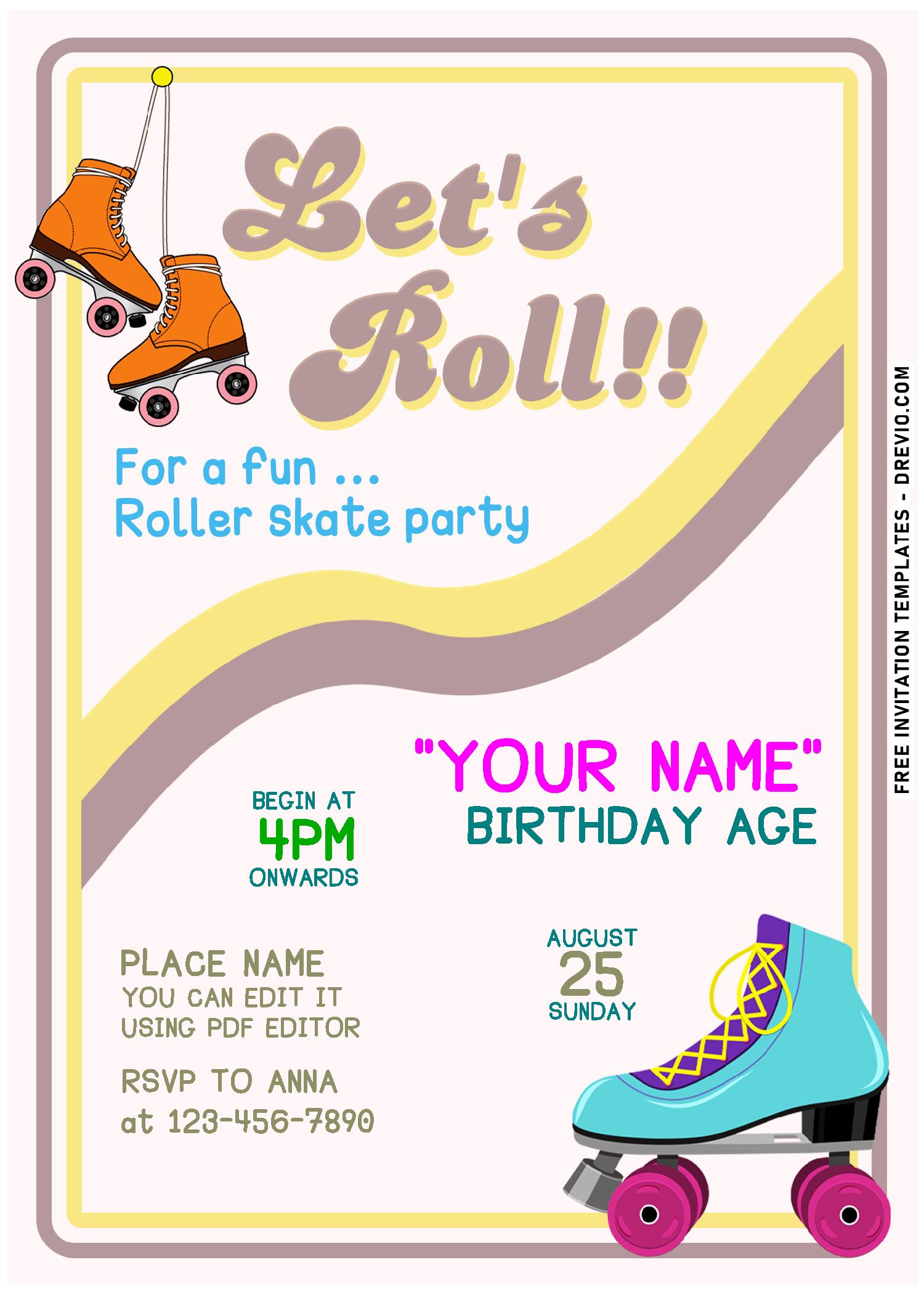 3-free-editable-pdf-rainbow-roller-skate-party-invitation-templates