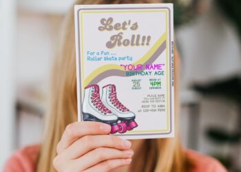 Invitation Template of (Free Editable PDF) Let's Roll Roller Skating Birthday Invitation Templates 1