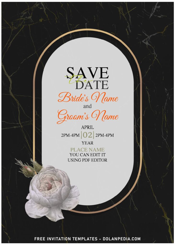 Invitation Template of (Free Editable PDF) Breathtakingly Elegant Floral Save The Date Invitation Templates 2