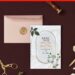 (Free Editable PDF) Bespoke Watercolor Floral & Marble Wedding Invitation Templates with