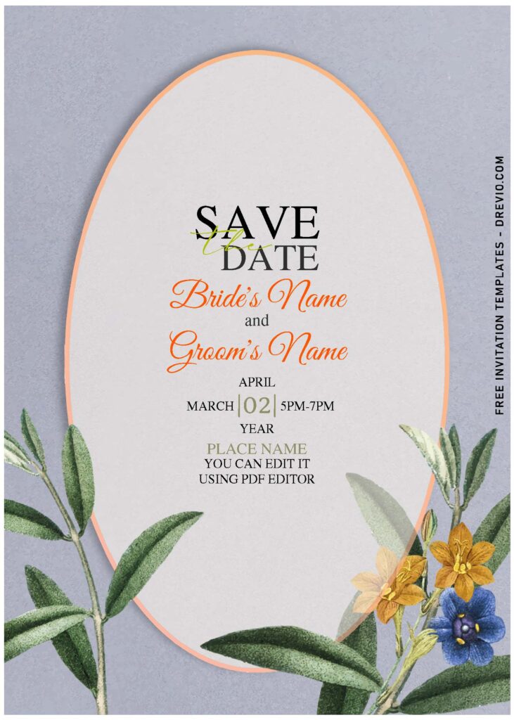 Invitation Template of (Free Editable PDF) Vintage Colorful Blooms Wedding Invitation Templates 2