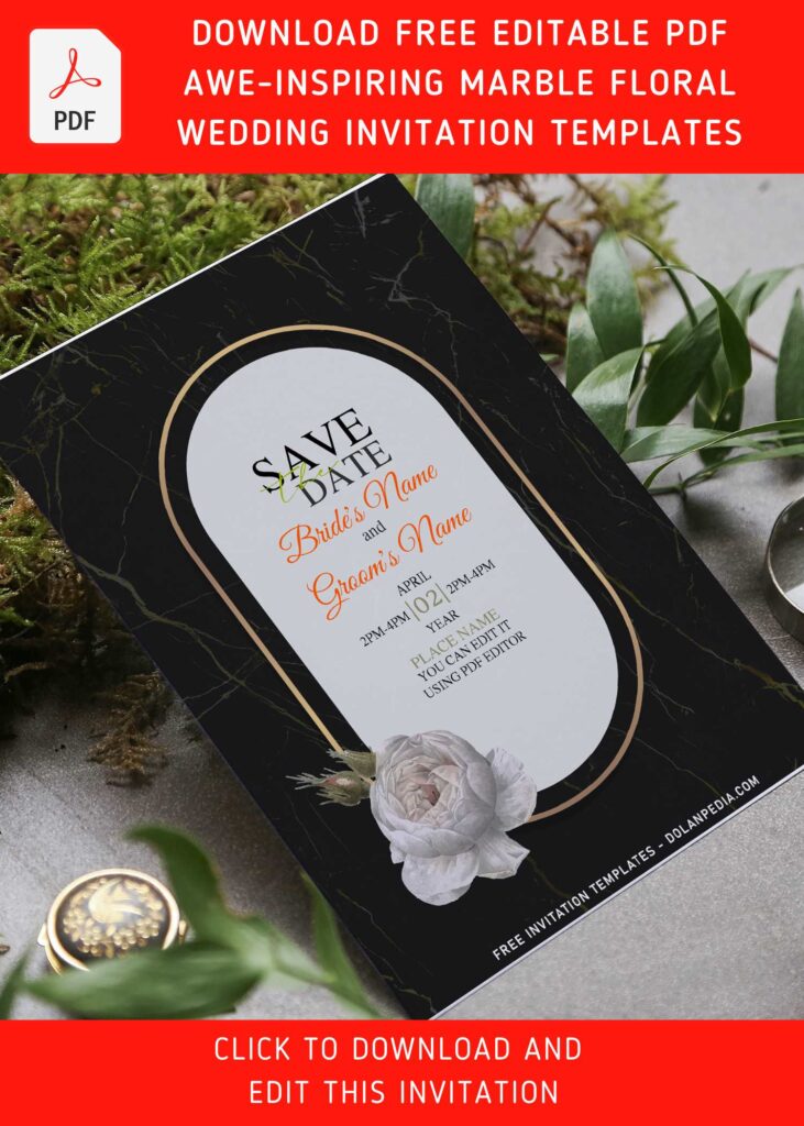 Invitation Template of (Free Editable PDF) Breathtakingly Elegant Floral Save The Date Invitation Templates 9