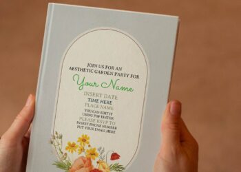 (Free Editable PDF) Pure Spring Lily And Sunflower Birthday Invitation Templates with elegant script