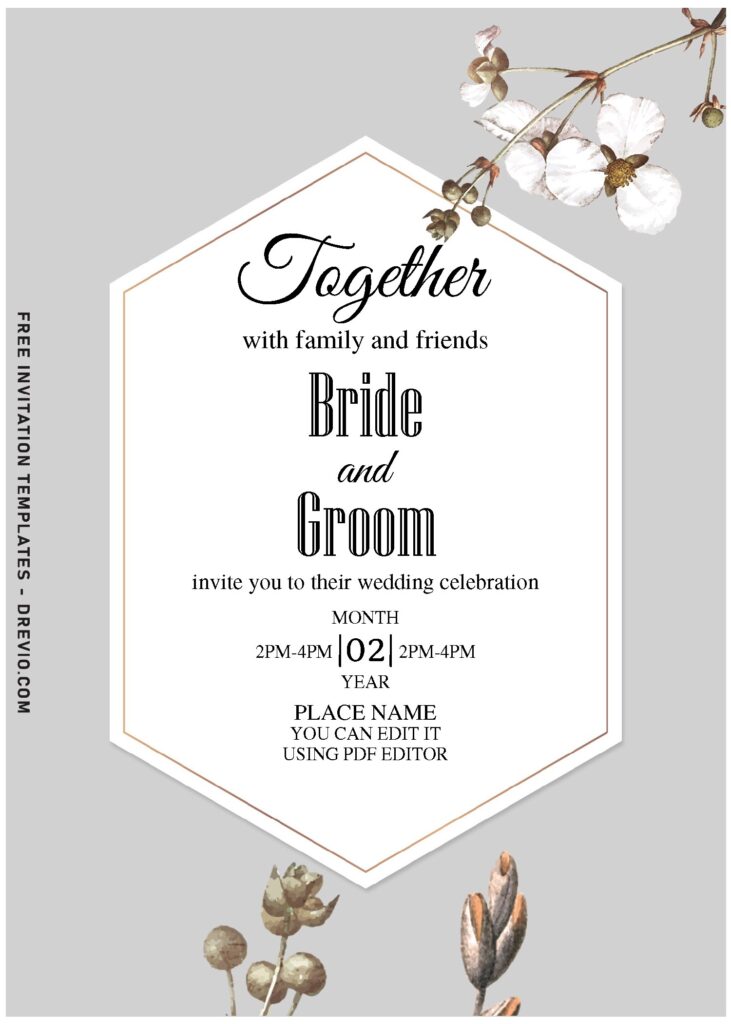 (Free Editable PDF) Brilliant Lily And Arrowhead Fall Birthday Invitation Templates with gorgeous white orchid and pansy