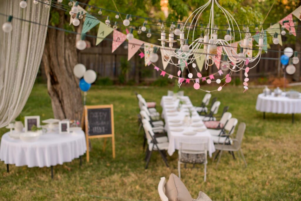 Outdoor Party Decorations Ideas (Credit: Baby Couture)