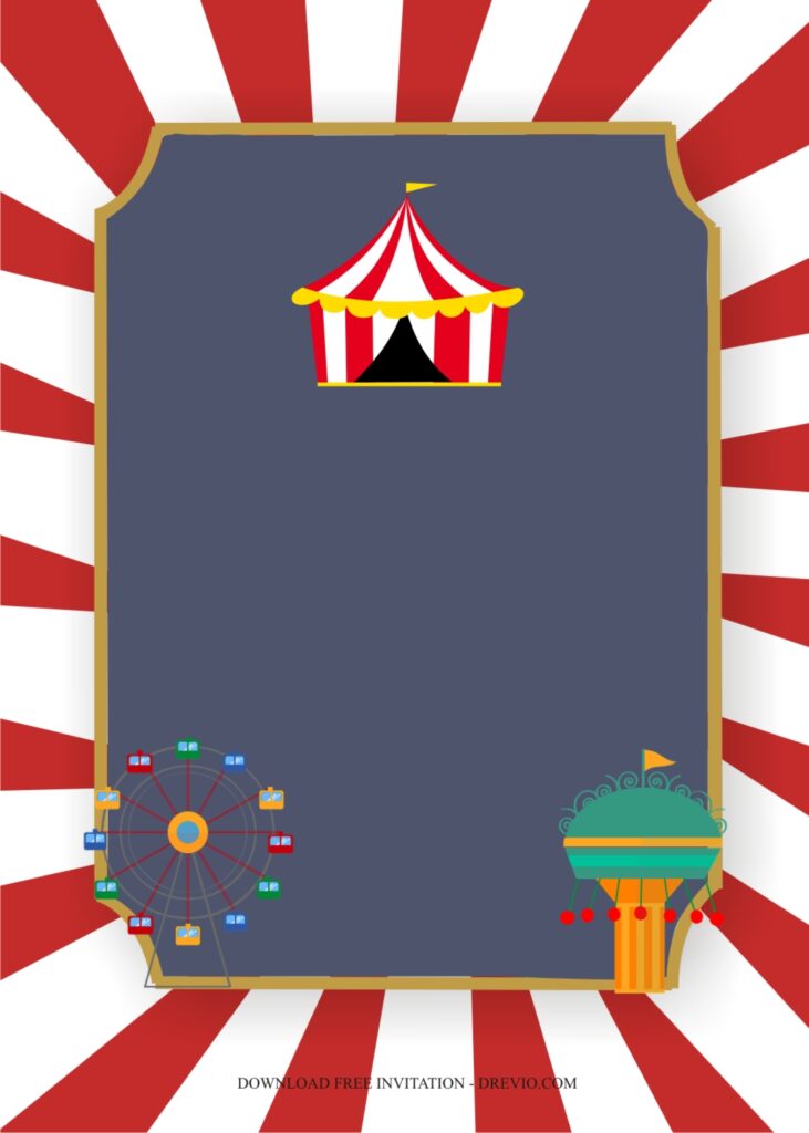 Invitation Template of Incredible Circus Carnival Themed Party Ideas 5