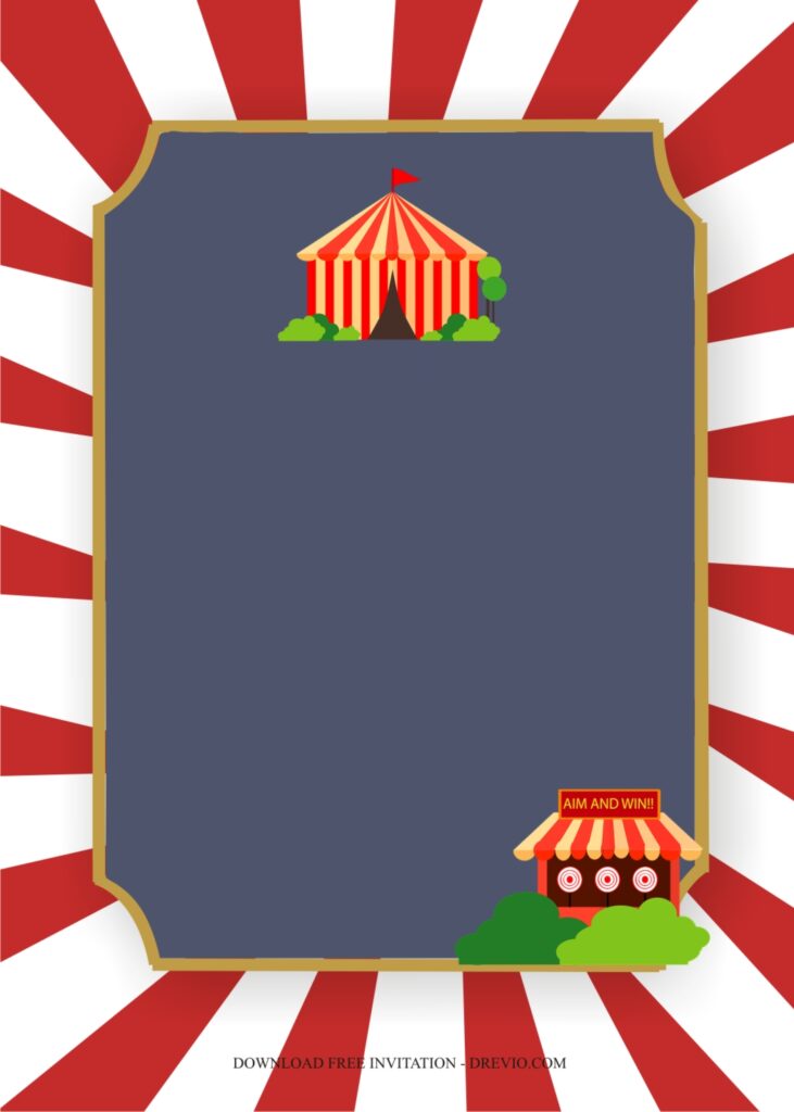 Invitation Template of Incredible Circus Carnival Themed Party Ideas 3