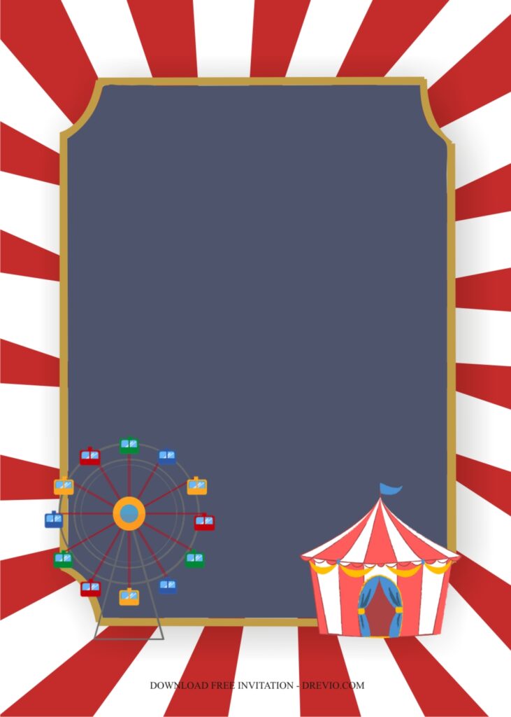 Invitation Template of Incredible Circus Carnival Themed Party Ideas 2