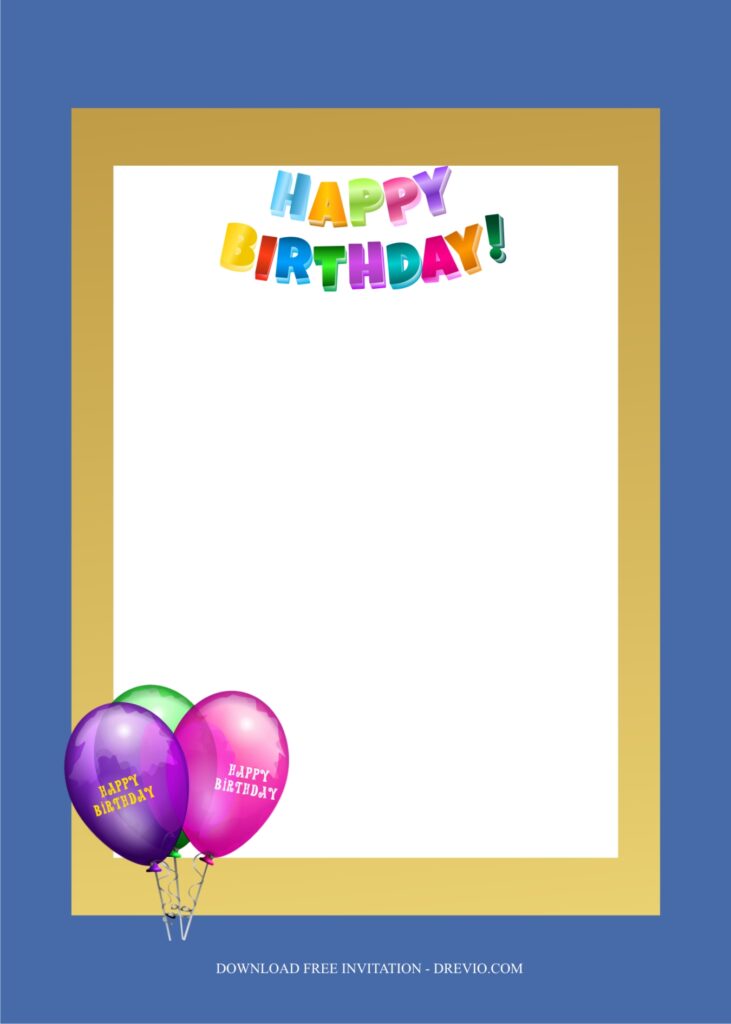 Invitation Template of Colorful Kids Birthday Party Ideas + Fun Games 2