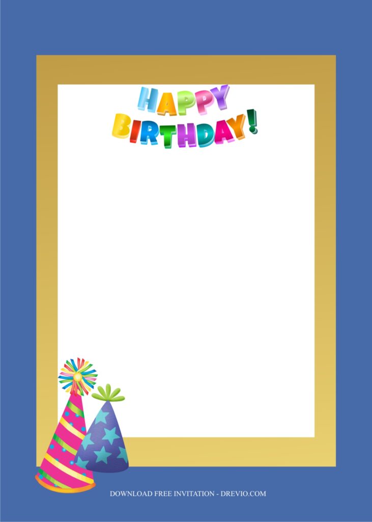 Invitation Template of Colorful Kids Birthday Party Ideas + Fun Games 5