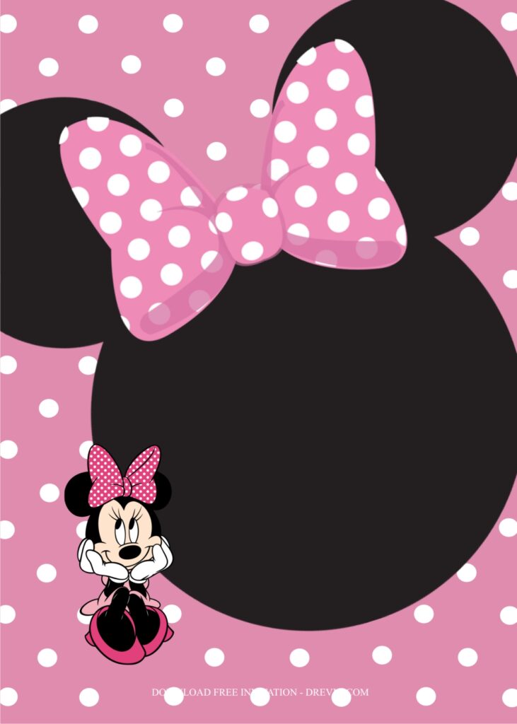 Invitation Template of Cute Minnie Mouse Birthday Party 4