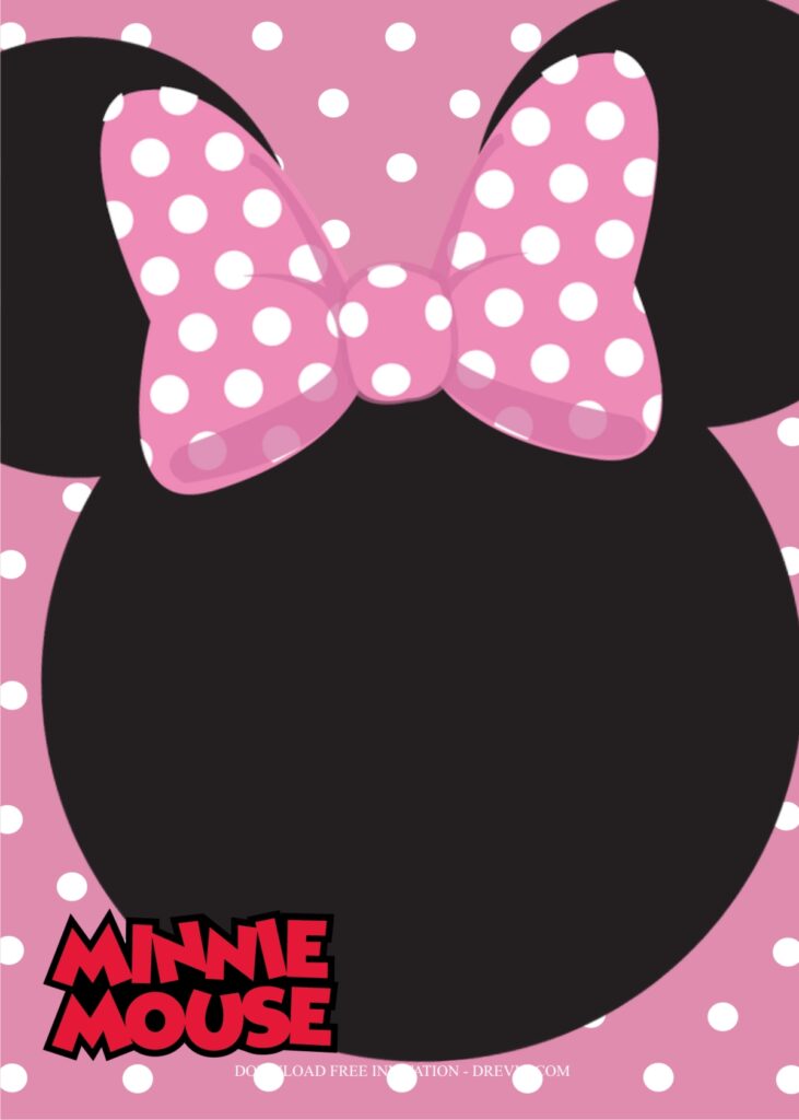 Invitation Template of Cute Minnie Mouse Birthday Party 6