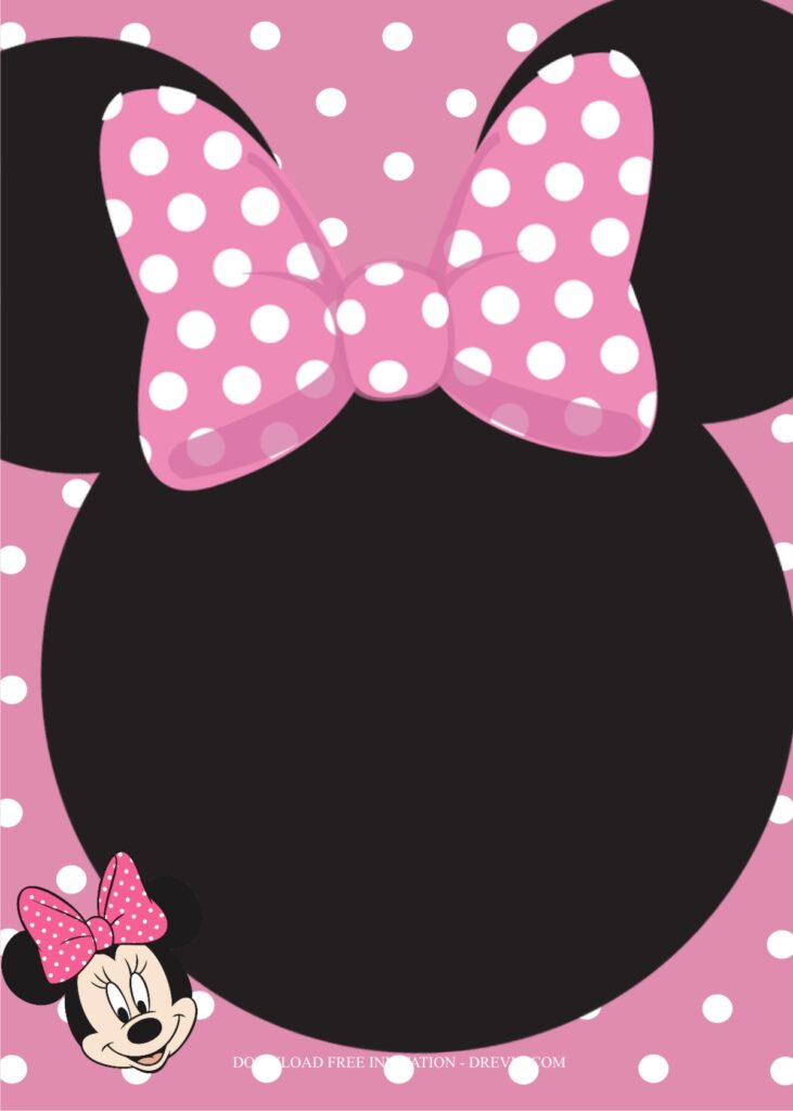 Invitation Template of Cute Minnie Mouse Birthday Party 8