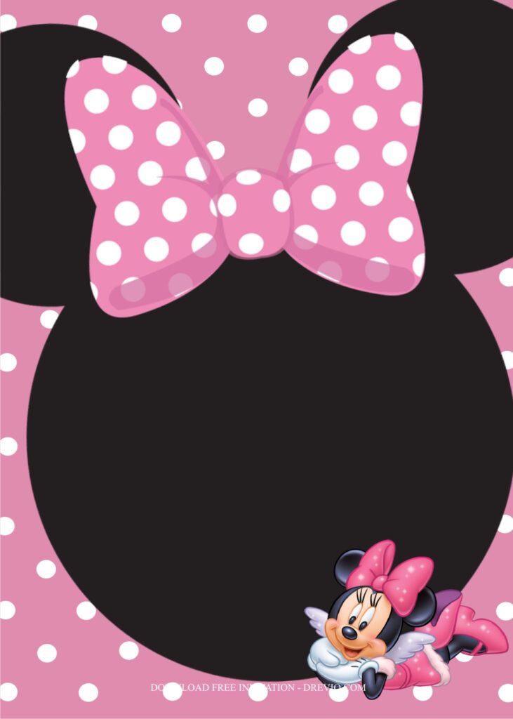 Invitation Template of Cute Minnie Mouse Birthday Party 9