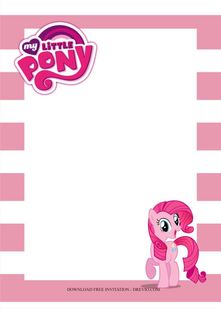 Invitation Template of My Little Pony Themed Birthday Party Ideas 2