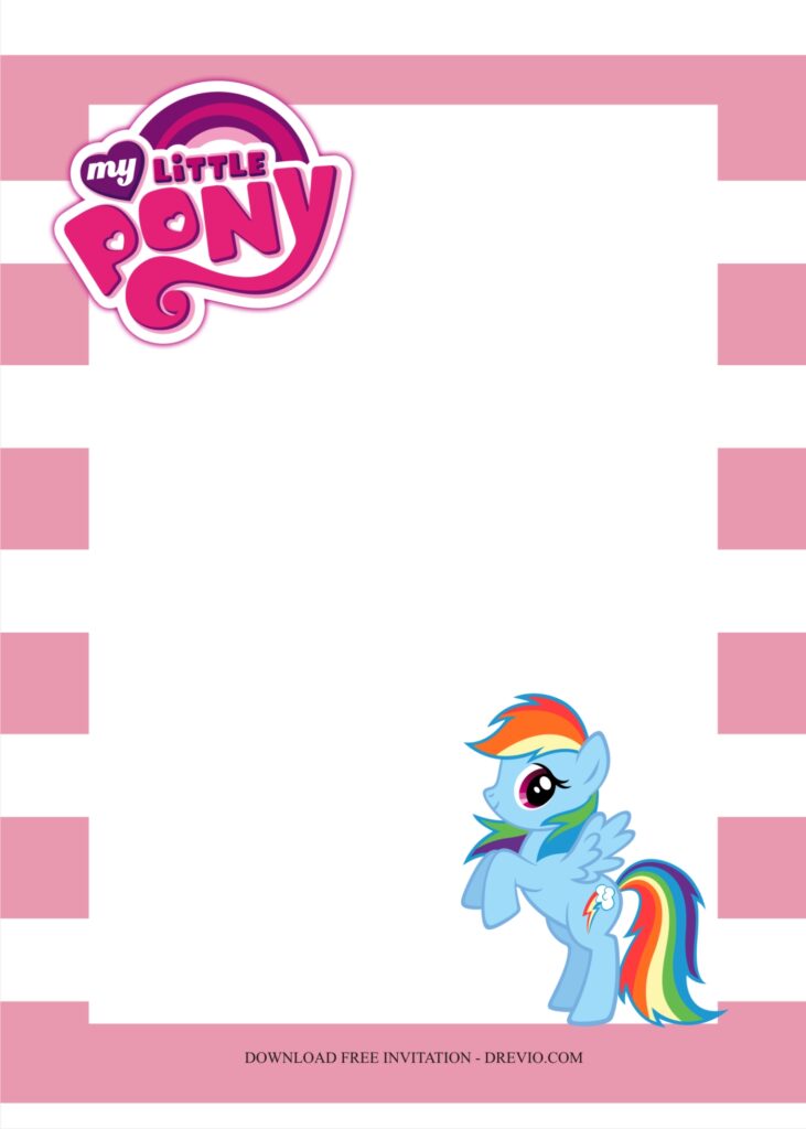 Invitation Template of My Little Pony Themed Birthday Party Ideas 4