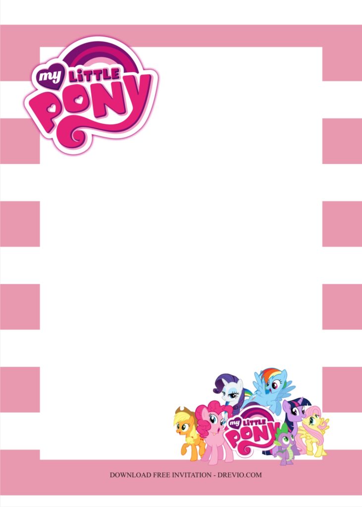 Invitation Template of My Little Pony Themed Birthday Party Ideas 5