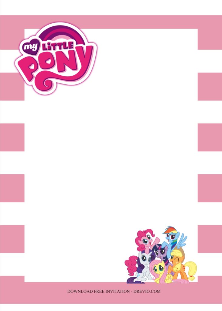 Invitation Template of My Little Pony Themed Birthday Party Ideas 6