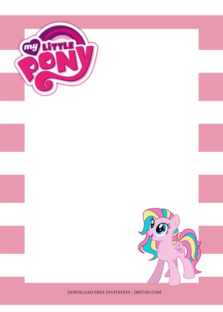 Invitation Template of My Little Pony Themed Birthday Party Ideas 7