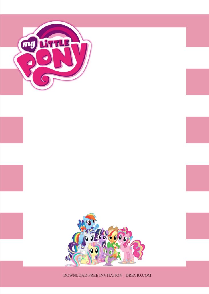 Invitation Template of My Little Pony Themed Birthday Party Ideas 8