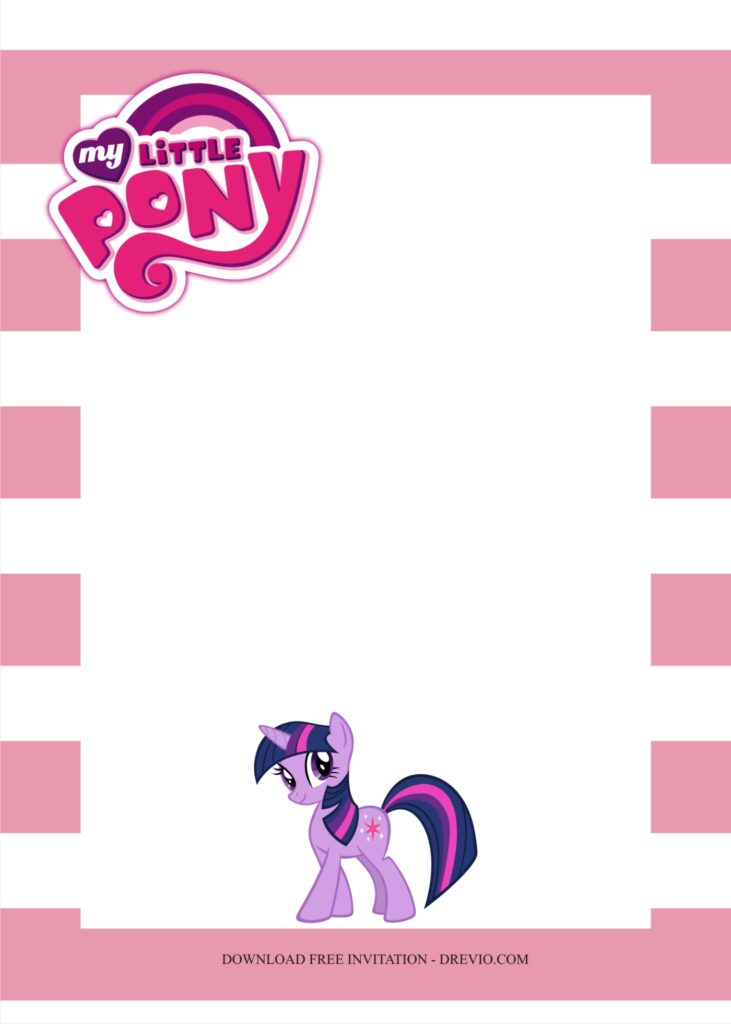 Invitation Template of My Little Pony Themed Birthday Party Ideas 9