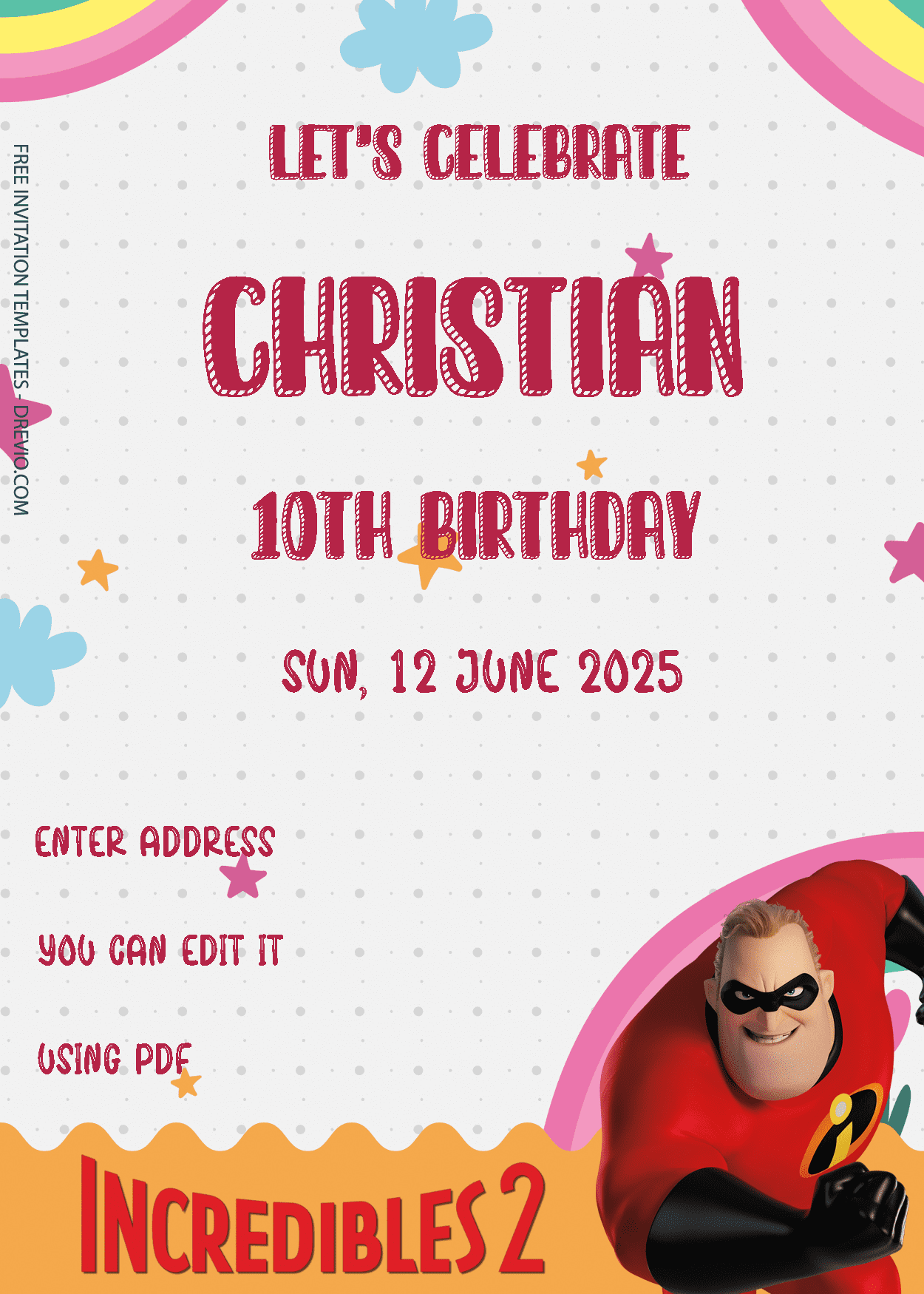 The Incredibles Birthday Invitation Templates One