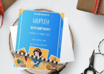 Snow White Birthday Invitation Templates Example Two