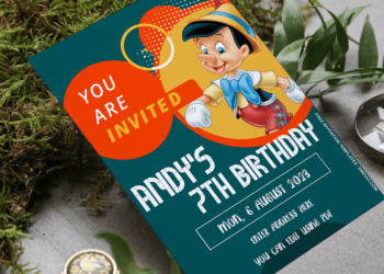 Pinocchio Birthday Invitation Templates Example Four