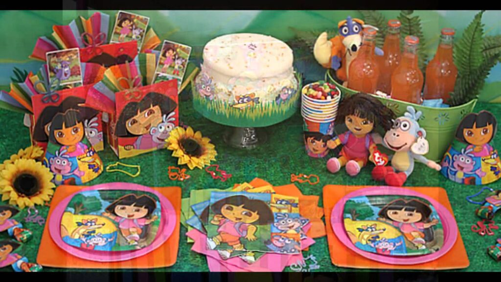Dora Birthday Party Dessert Table (Credit: federagit)