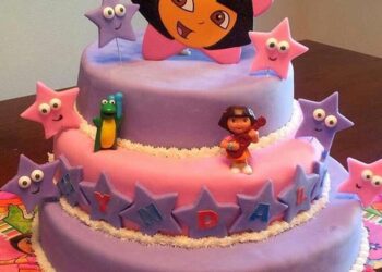Dora Themed Birthday Cakes (Credit: cakesdecor)