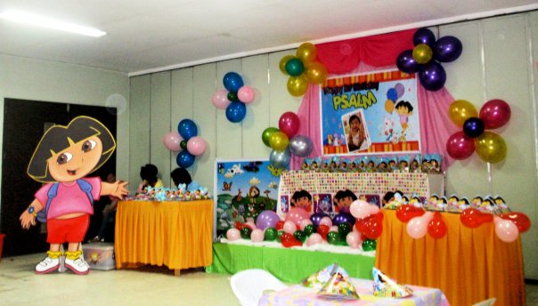 Dora Themed Birthday Party Decoration (Credit: wenglacerna)